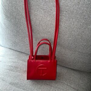 Telfar Mini Shopper in Red.
